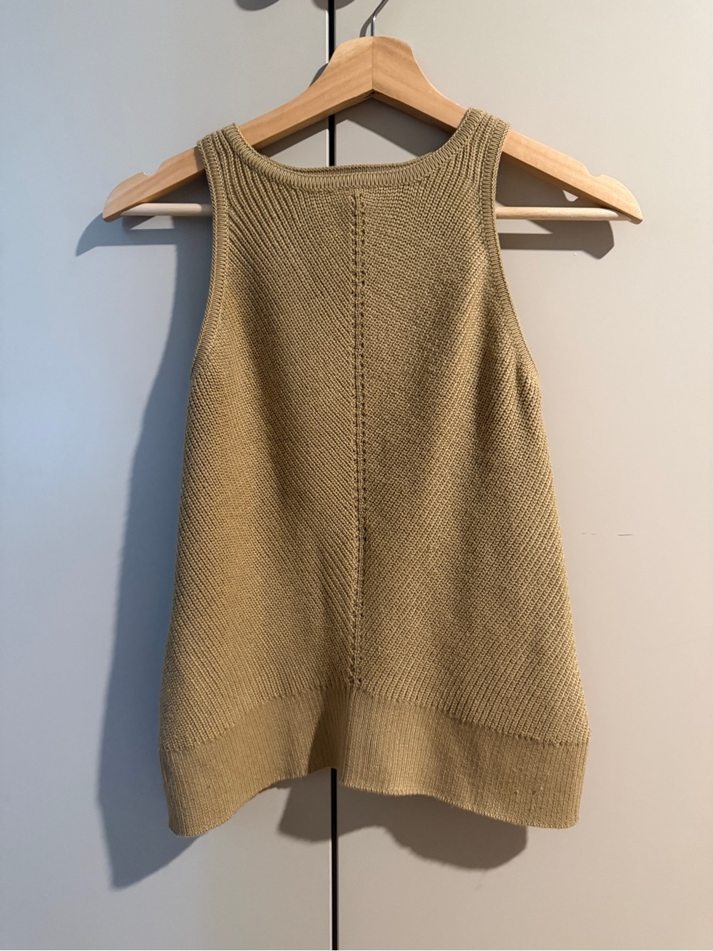 Massimo Dutti Olive Sleeveless Knit Tank